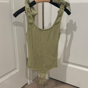 Sleek Olive Green Women's Bodysuit size 2